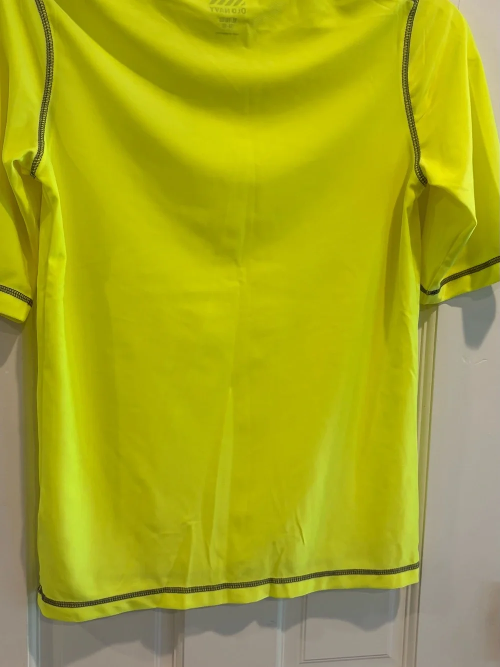 Neon Yellow Kids' Rash Guard Shirt. Size XL (14-16)